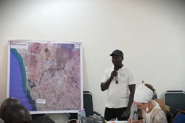 Présentation de la carte du territoire alimentaire de Thiafoura